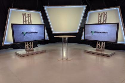 Studio televisivo a Milano